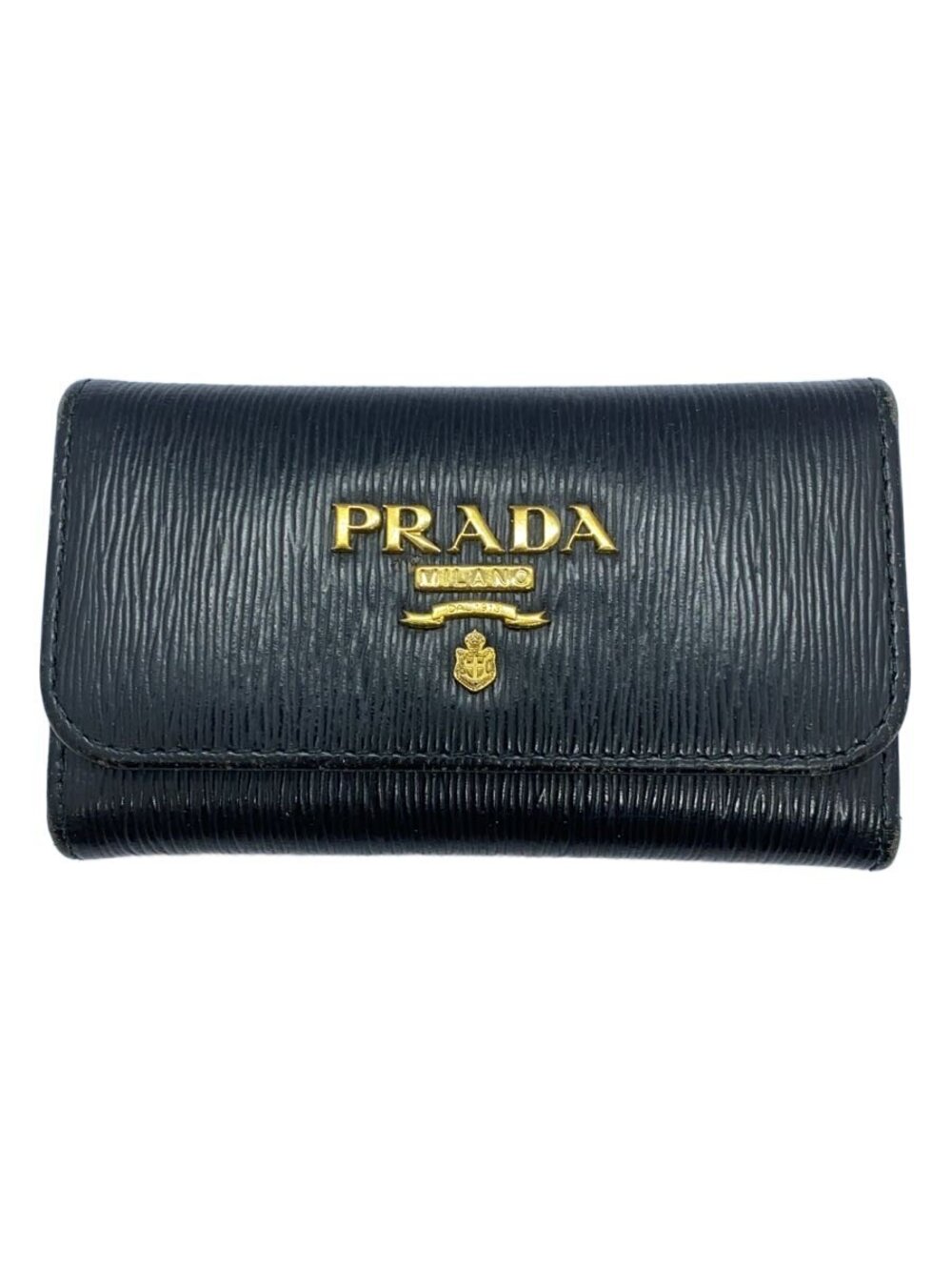 Prada Case Wallet Leather Black